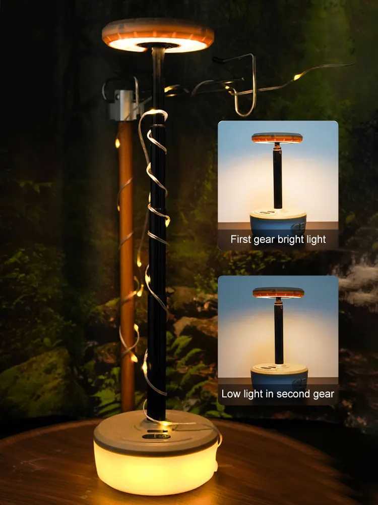 4in1 Camping Lamp Strip LED Atmosphere 10M Length Waterproof Recyclable Light Belt Outdoor Garden Decoration Lamp for Tent Room W250613