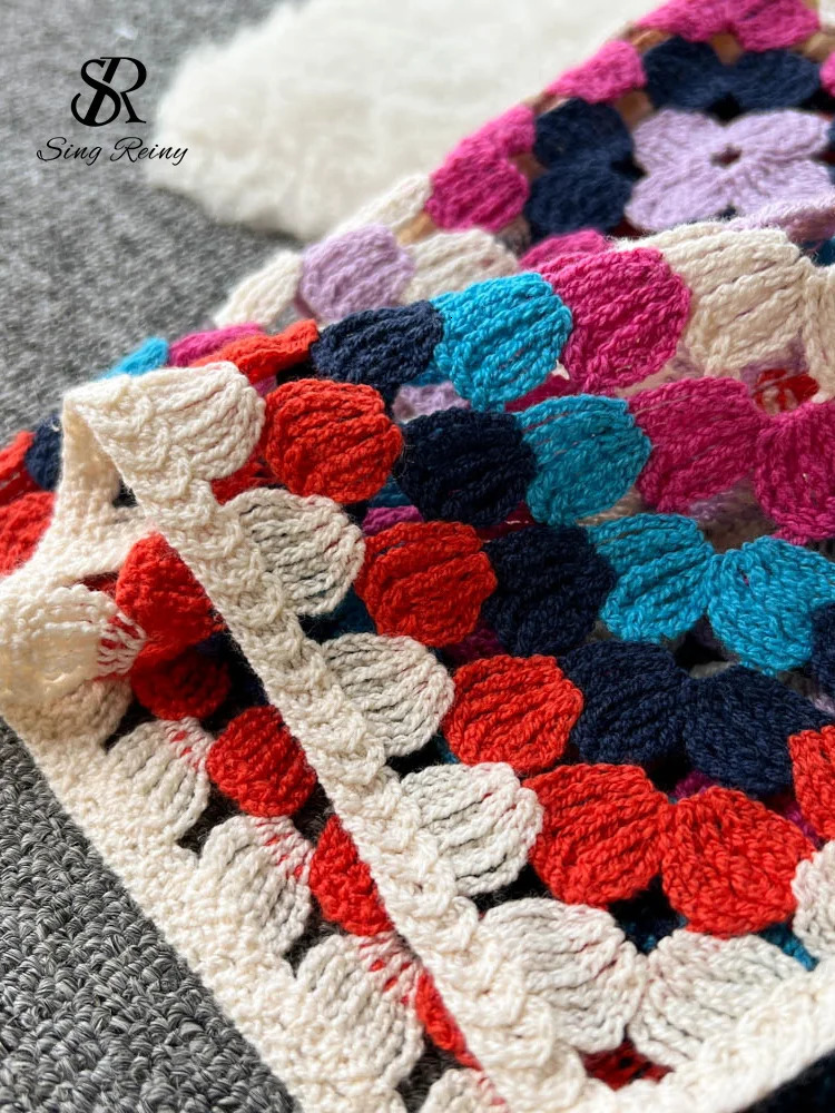 SINGREINY Summer Holiday Beach Long Cardigans Spring Fashion Vintage Floral Knit Cardigan Streetwear Loose Hollow Out Overcoat 250612