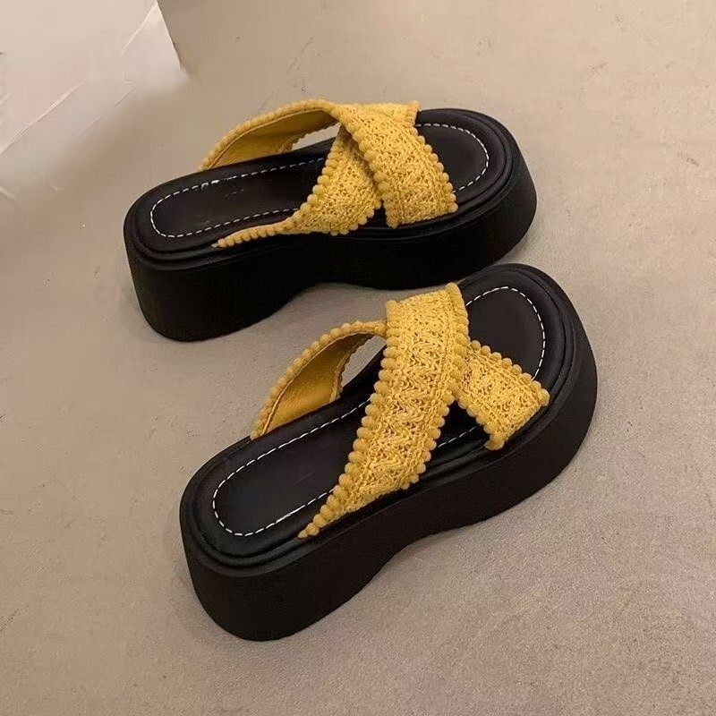 Ddmysports Platform Height Increasing Slippers For Women Summer New Style Stunning Super Popular Non Slip Breathable Beach Sandals Outdoor Shoes