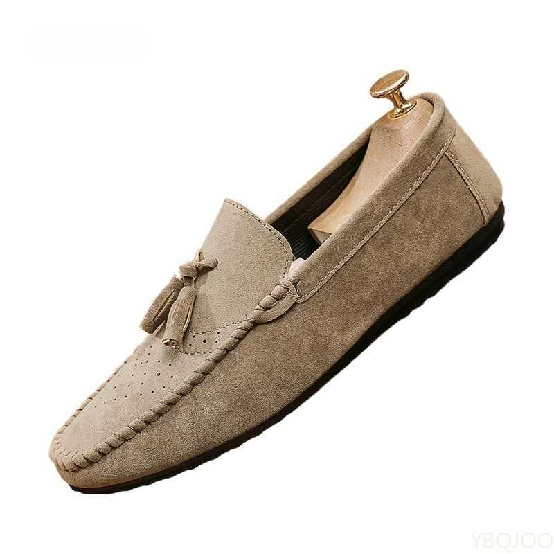 Mens Casual Leather Shoes Soft Sole Driving Lazy Loafers Versatile Trendy Flats Lightweight Male Shoes Zapatos Ladies XJ250614