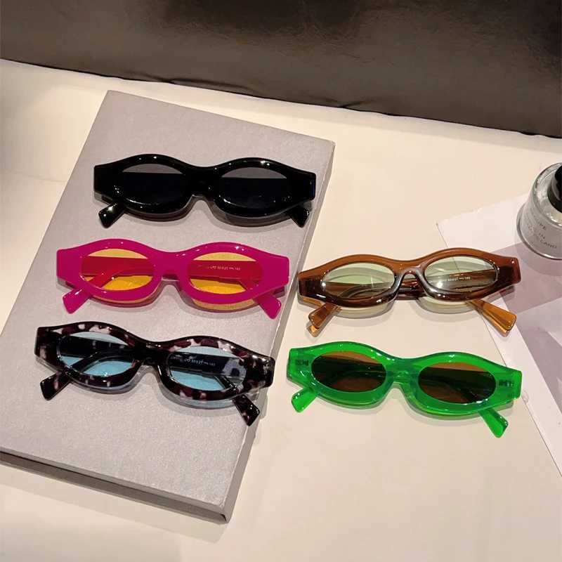 KAMMPT Oval Sunglasses 2024 New Fashion Vintage Candy Color Beach Vacation Shades Women Retro Vintage Brand Outdoor Sun Glasses Z250614