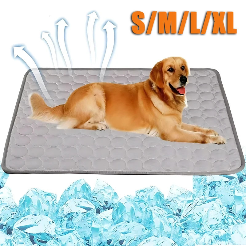 Pet Ice Silk Mat Dog Mat Summer Cool Mat Cooling Breathable Cat Cool Mat Cooling Supplies Small Large Dog Pet Mat 250614