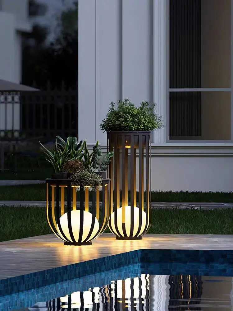 Garden Villa Outdoor Solar Floor Light Courtyard Waterproof Lawn Lamp Terrace Tea Table Light Outdoor Landscape Decoration W250613
