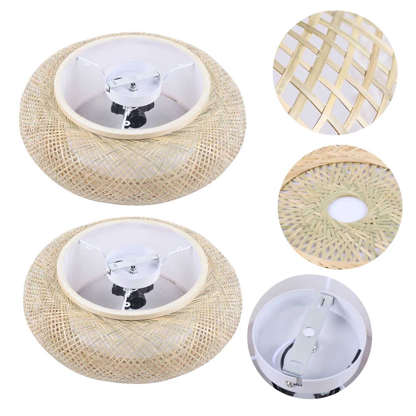40cm/50cm Rattan Pendant Light - Modern Minimalist LED Ceiling Fan Lamp for Bedroom Restaurant Acrylic Design Export Quality XJ2500613