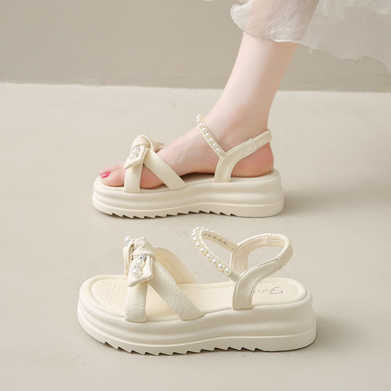 Ddmyoutdoor Roman Sandals For Women Fashion Outdoor Fairy Style Height Increasing Beach Summer New Elegant Non Slip Soft Sole Shoes Outdoor Shoes