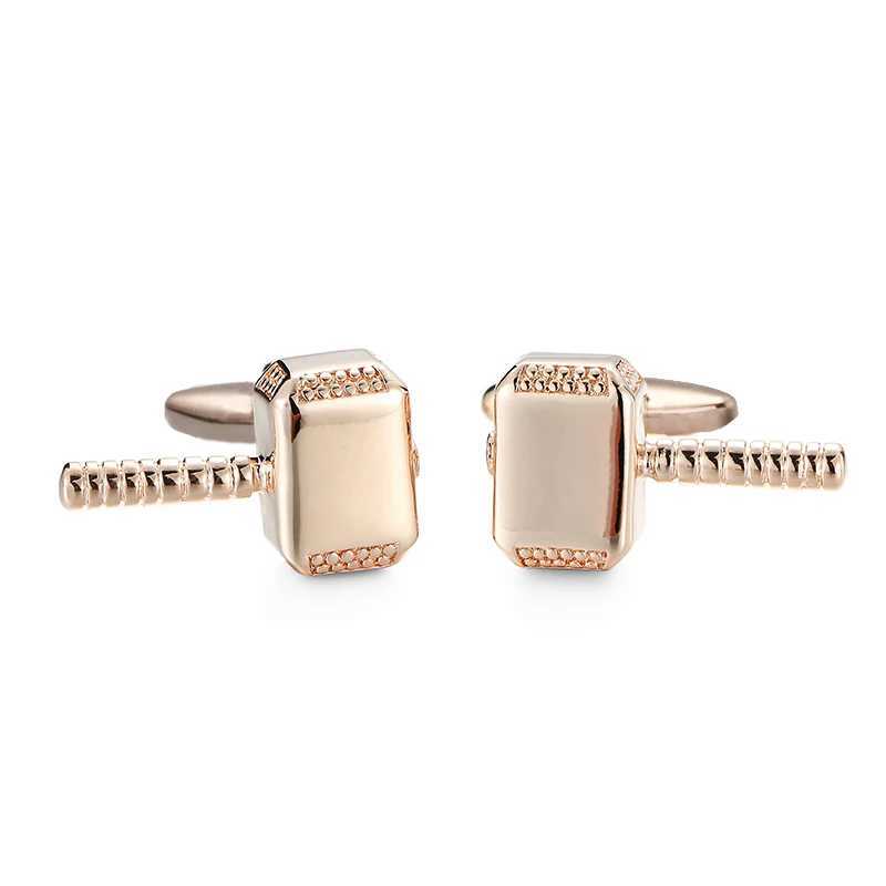 Mens French shirt cufflinks copper material fashion brand classic style hammer cufflinks fashion jewelry wholesale XJ250614