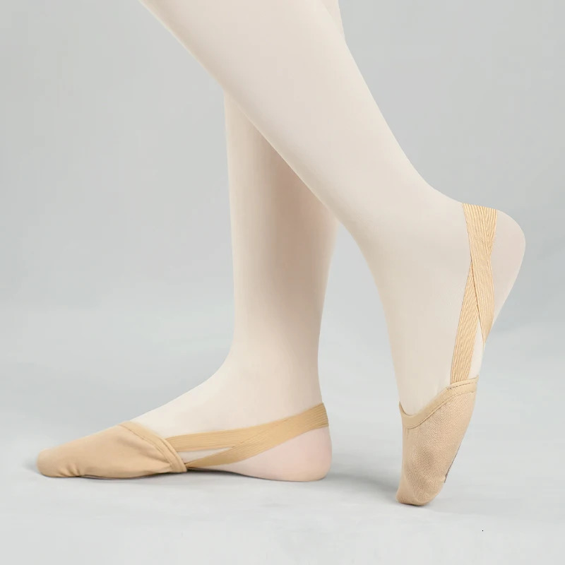 Girls Ballet Shoes Soft Soled Elastic Half Shoes Ballroom Artistic Gym Shoes Kids Women Rhythmic Gymnastics Elastic Dance Shoes 250613
