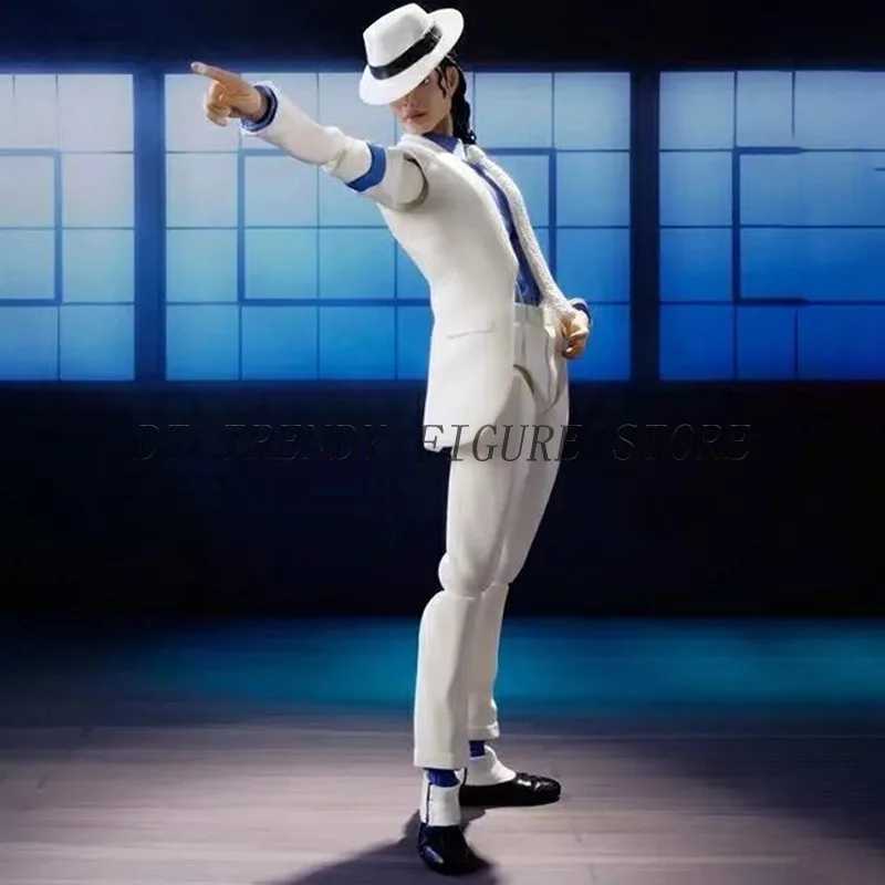 14cm SHF Michael Jackson Action Figure Smooth Criminal Moonwalk PVC Movable Michael Jackson Collection Model Ornament Toys Gifts XJ250614