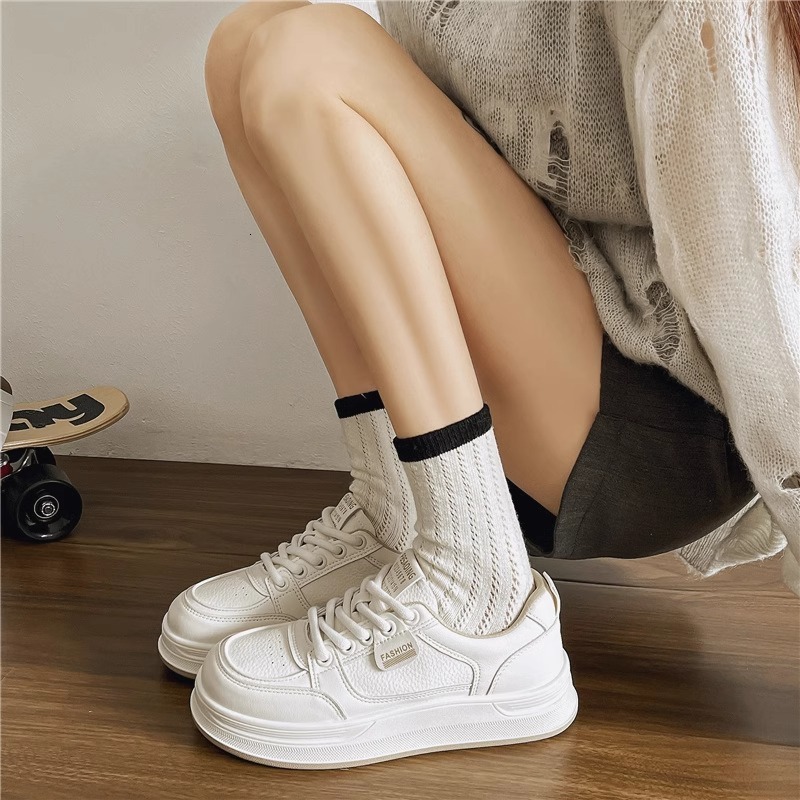 Ddmysports New Thick Soled White Sneakers For Women Spring And Summer Height Increasing Versatile Casual Sports Shoes Outdoor Shoes