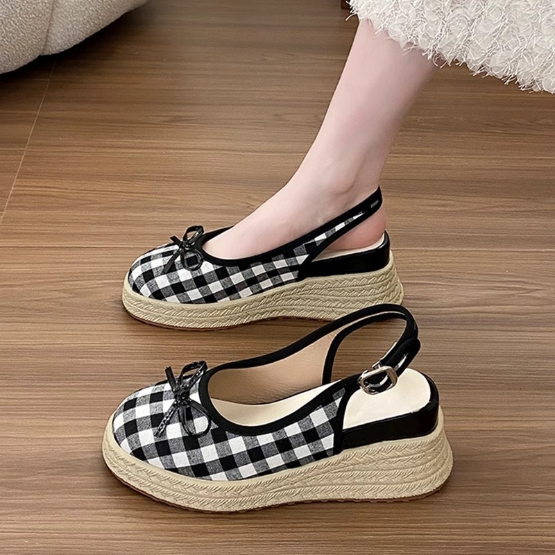 Ddmysports Summer New Style Woven High End Closed Toe Mary Jane Thick Soled Sandals Fisherman Shoes Outdoor Shoes