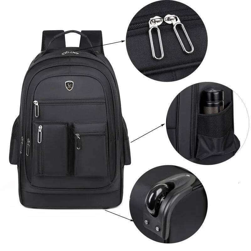 Large Capacity Mute Wheel Pull Bar Multifunction Travel Backpack Students Schoolbag Lage Bag