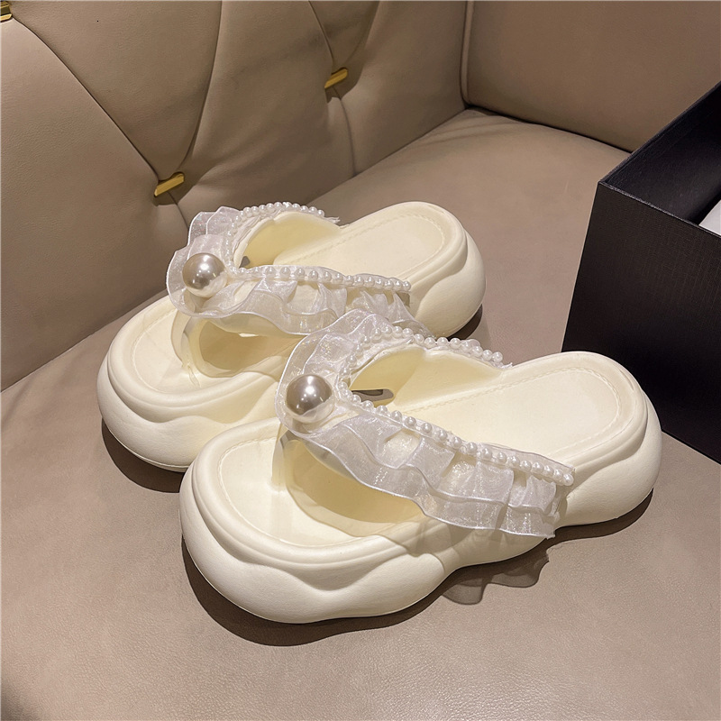 Ddmyoutdoor Thick Sole Flip Flops Women Summer Outdoor Fashion Casual Toe Post Sandals Indoor Non Slip Height Increasing Beach Slippers For Outdoor Sh