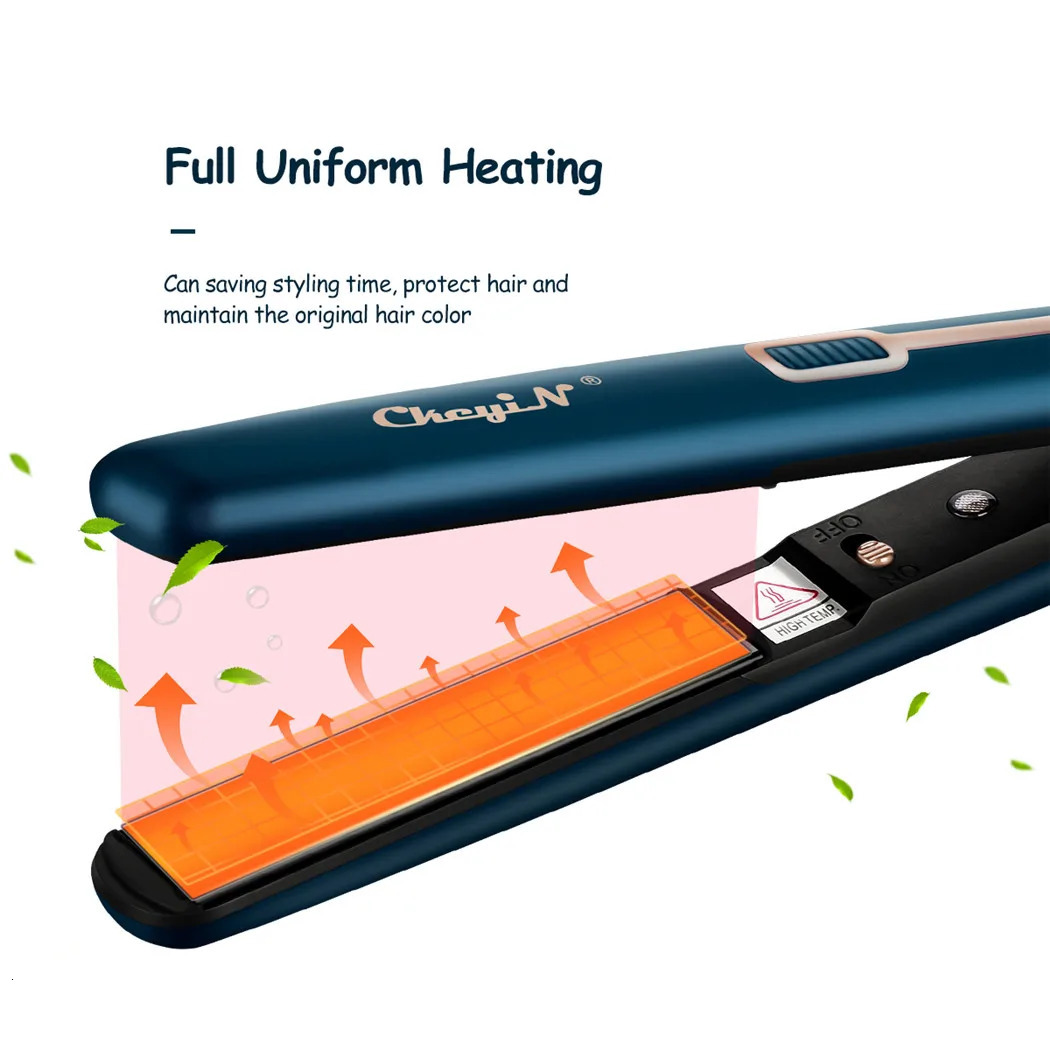 CkeyiN Mini Hair Flat Iron 2 in 1 Hair Straightener and Curler Portable Straightening Iron Constant Temperature 250611
