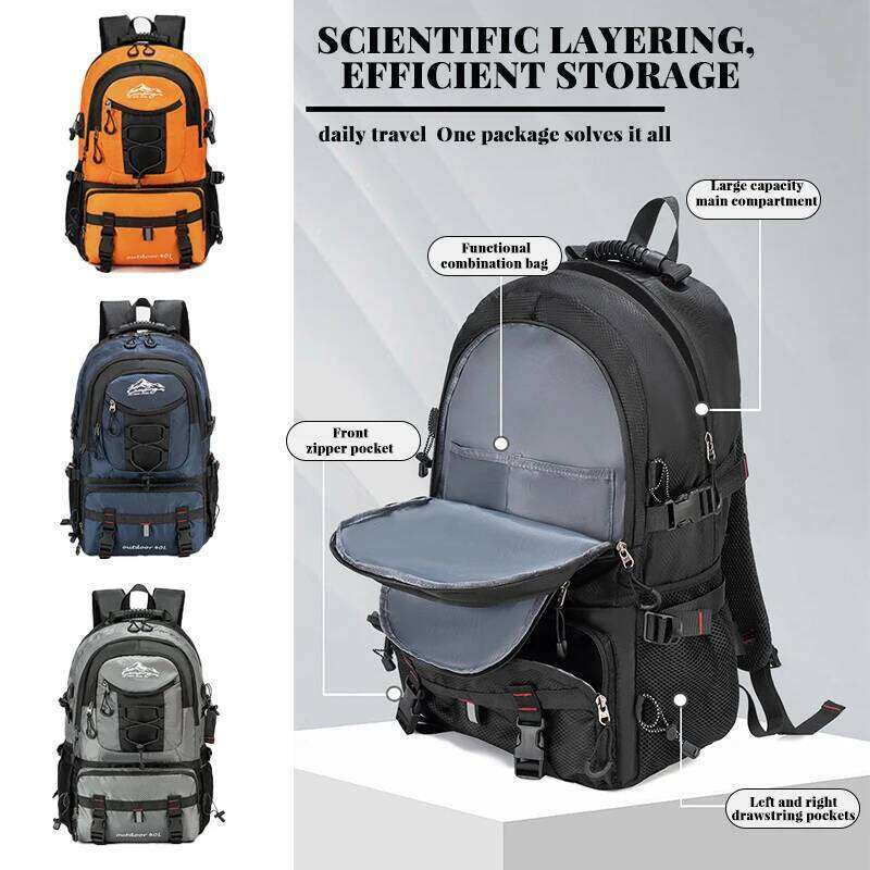 Large Capacity Men's Backpack With High-End Feel, Travel Backpack, Sports Outdoor Lage Mountain Climbing Bag, Waterproof