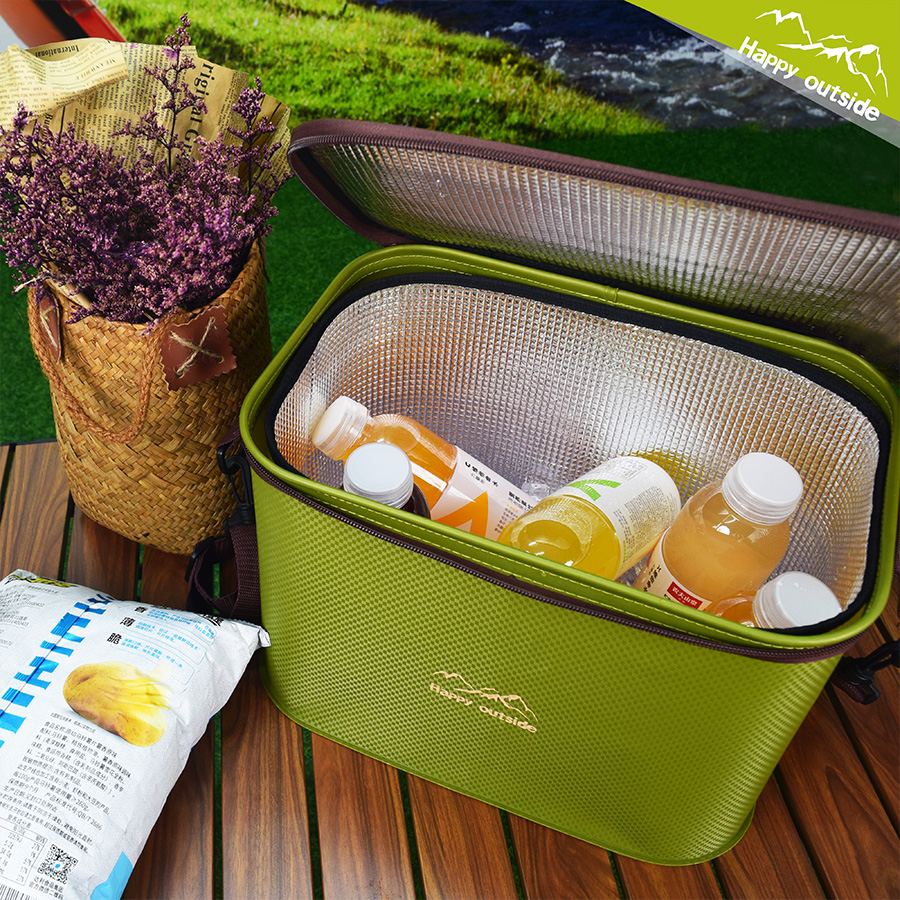 Family Thermal Cooler Tote, Glamping Cooler Bag, Heavy-duty, Lightweight, Foldable, 18-20L Ice Retention for Picnic, Tailgating (Military Olive)