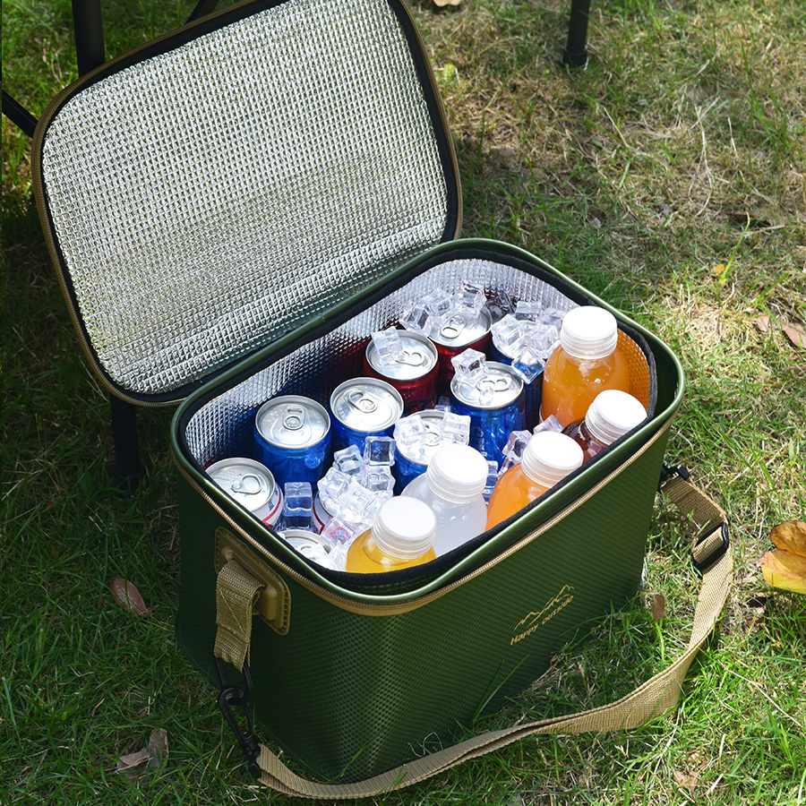 18-20L Portable Large Capacity Insulated Cooler Bag, Lunch Cooler Bag, Heat insulation Picnic Bag for Outdoor Camping Hiking, Beach, BBQ (Forest Deep 
