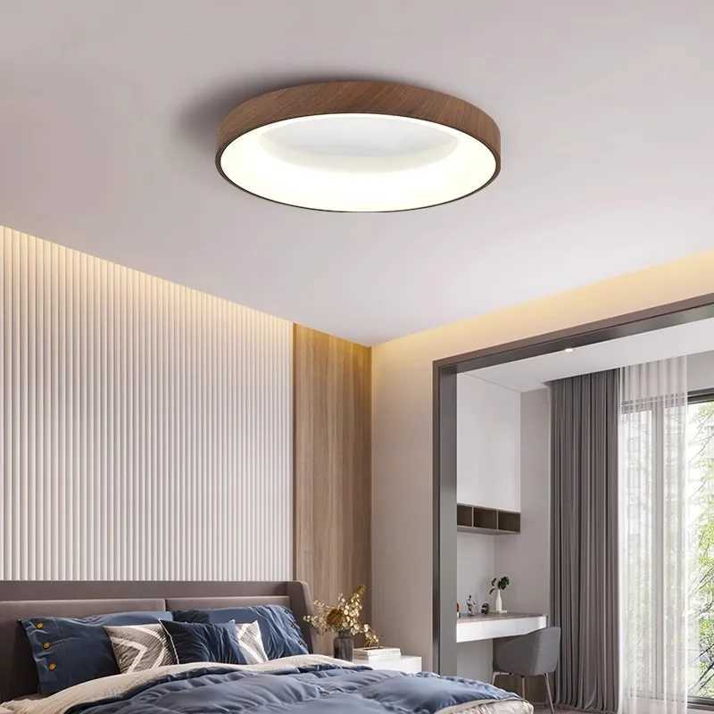 Walnut Color Water Transfer Printing Modern Minimalist Wabi-Sabi Ceiling Light for Living Room Dining Room Bedroom Study XJ2500613