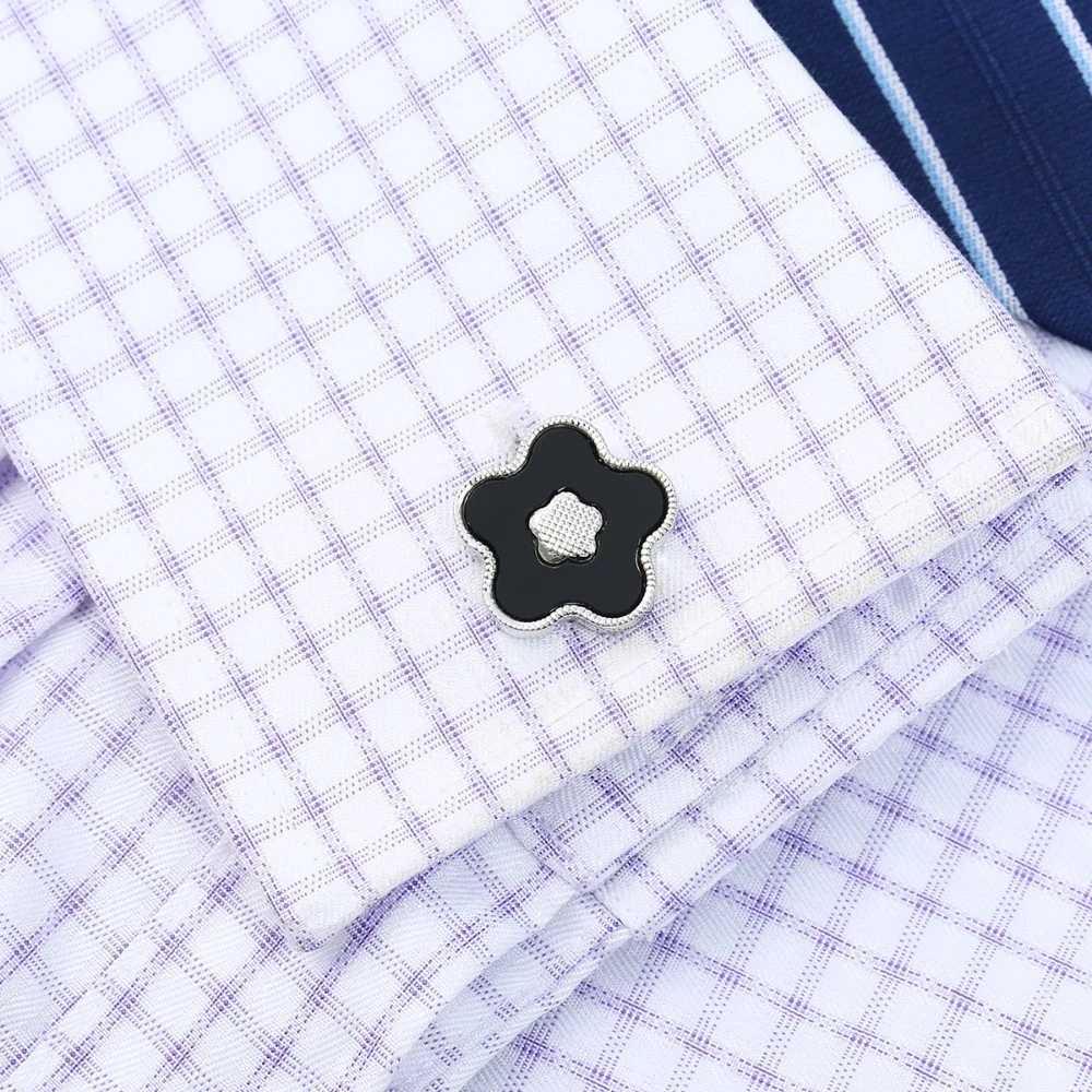 French Shirt Cufflinks High Quality Golden Two-color Lucky Flower BusinESS Banquet Wedding Mens and Womens Cuff LinksXJ250614