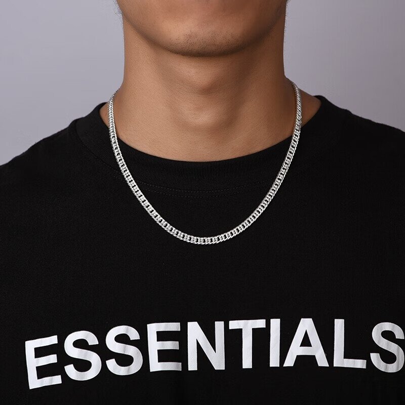 2025 Choucong Brand 925 Sterling Silver Plated Cuba Hiphop Simple Fashion Jewelry High Quality Ladies Men Link Whip Chain Necklace For Lover Gift