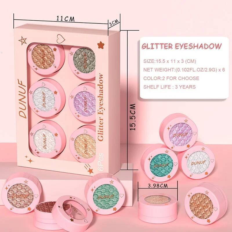 12 Color Mashed Potato Shadow Set High Pearlescent Glitter Shimmer Shining Eyeshadow Pallete Chameleon Brighten Eye Cosmetic