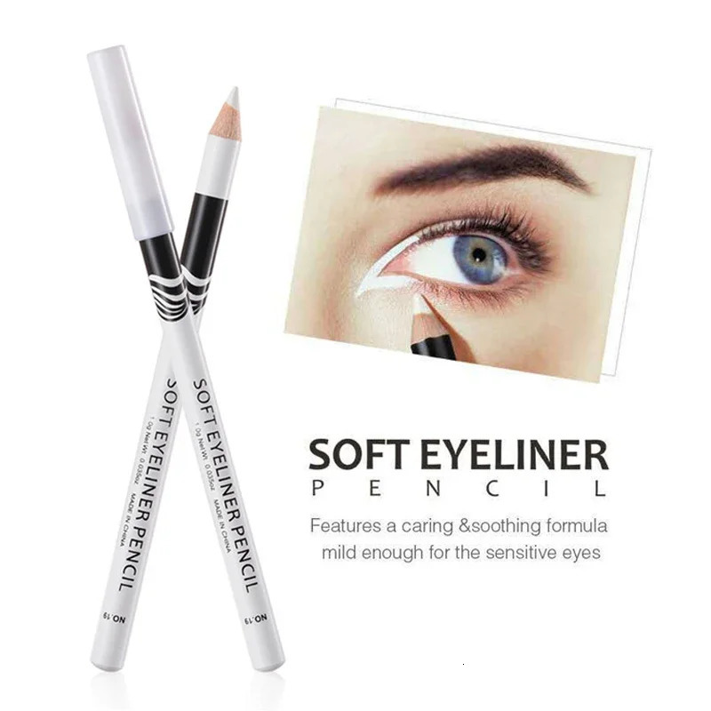 Waterproof White Eyeliner Pencil Quick-Dry Long-Lasting No Blooming Eye Liner Pen Professional Woman Makeup Beauty Cosmetic Tool 250614