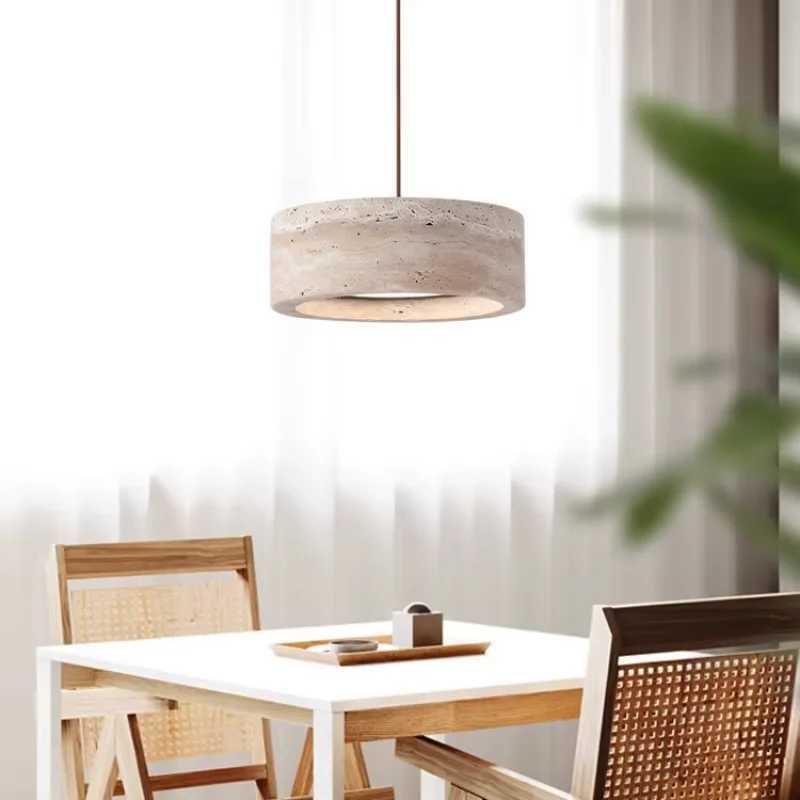 Wabi Sabi Stone Pendant Lamp LED Cave Stone Hanging Lamp For Dining Room Bedroom Bedside Minimalist Kitchen Island Pendant LampXJ2500613