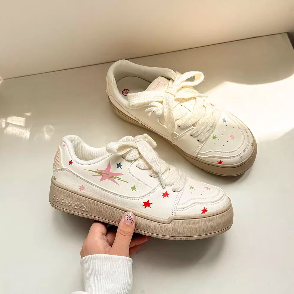 Ddmysports Thick Soled Niche Autumn Winter Sneakers Women New Versatile Fashion Casual For Students Sports Trendy White Shoes Outdoor Shoes