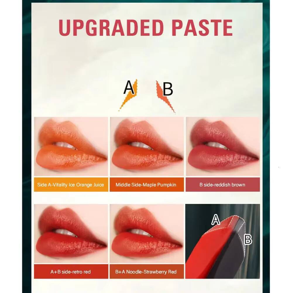 Chinese Style Magic 10 Colors Lipstick With Mirror Changeable Color Waterproof Non-stick Cup Smooth Lipsticks Cosmetics happy