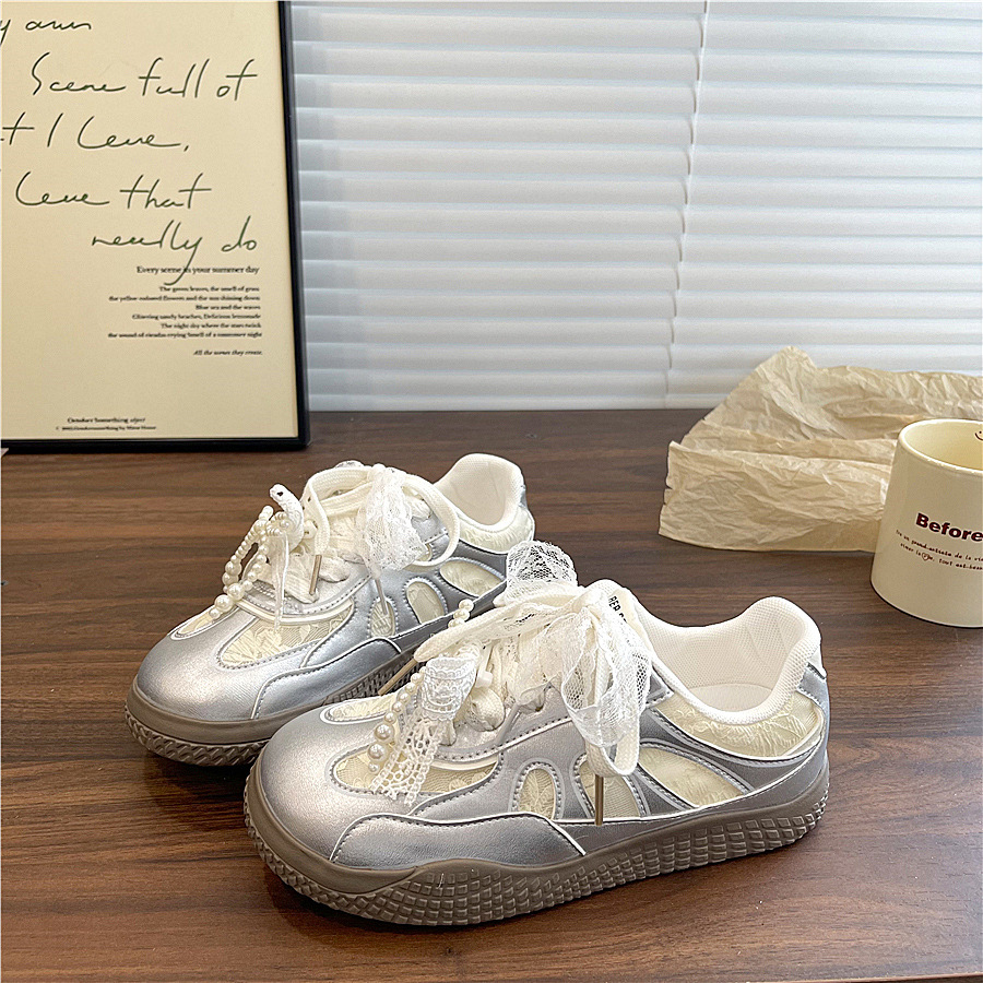 Ddmysports Ballet Style German Training For Women New Spring Summer Mesh Breathable White Shoes To Match Skirts Versatile Casual Sneakers Outdoor Shoe