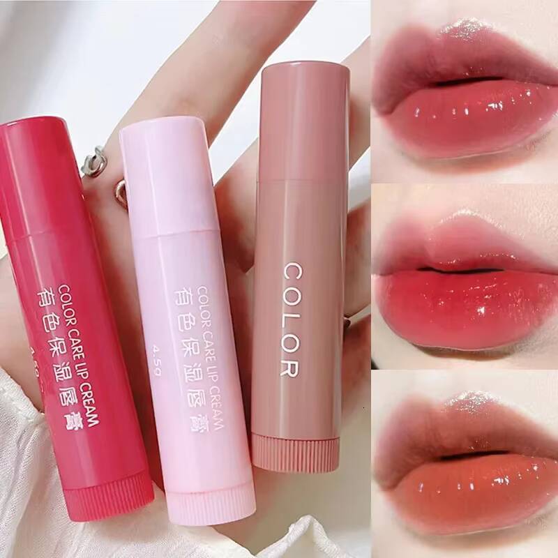 Moisturize Balm Hydrate Cute Girl Plump Water Light Lip Glaze Makeup Korean Lipstick Cosmetic 3 Colors Beauty happy