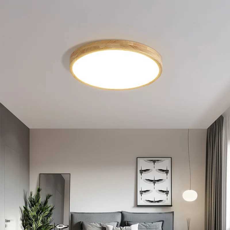 Nordic LED Wood Ultrathin Ceiling Lamps 23cm/30cm/40cm For Bedroom Living Room Kitchen Home Decoration Lamps Home Lighting XJ2500613
