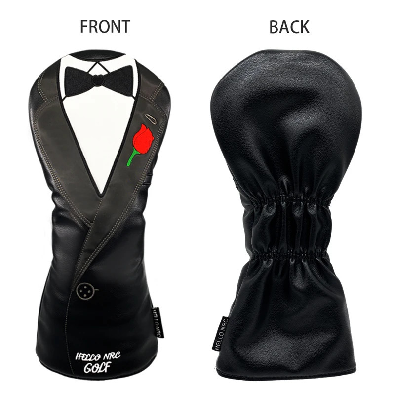 Golf Wood Head Cover Suit Style Waterproof For Driver Fairway Hybrid Golf Headcovers With Number PU Leather Golf Accessories 250613