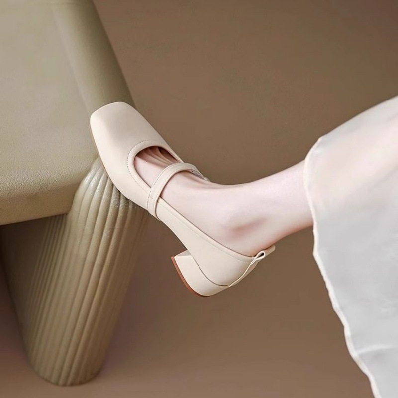 Ddmysports Women S Flat Spring New French Mary Jane Evening Style With Skirt Small Leather Shoes Outdoor Shoes