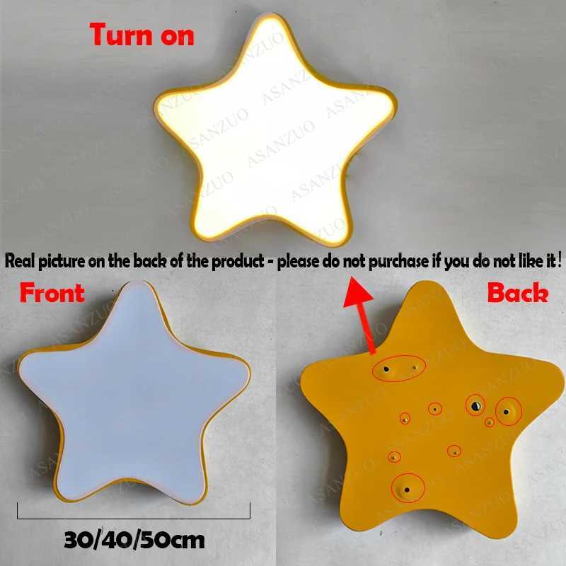 Macaron ceiling lights for childrens room boy girl bedroom study lamp warm romantic princess five-pointed star ceiling lamp XJ2500613