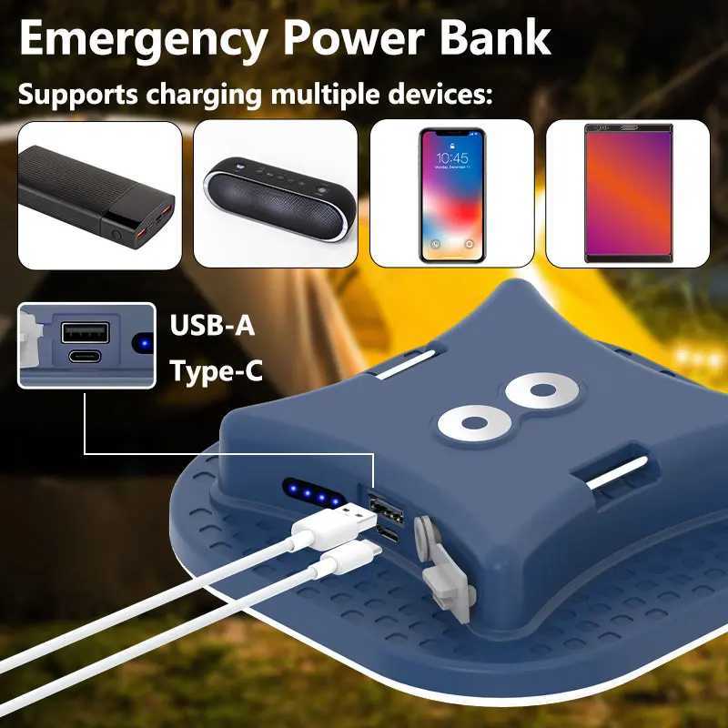 MOSLIGHTING Camping Lantern 13500mAh Fastly Rechargeable Lamp Portable Outdoor Camping Lights with Magnet 5 Light Modes LED W250613