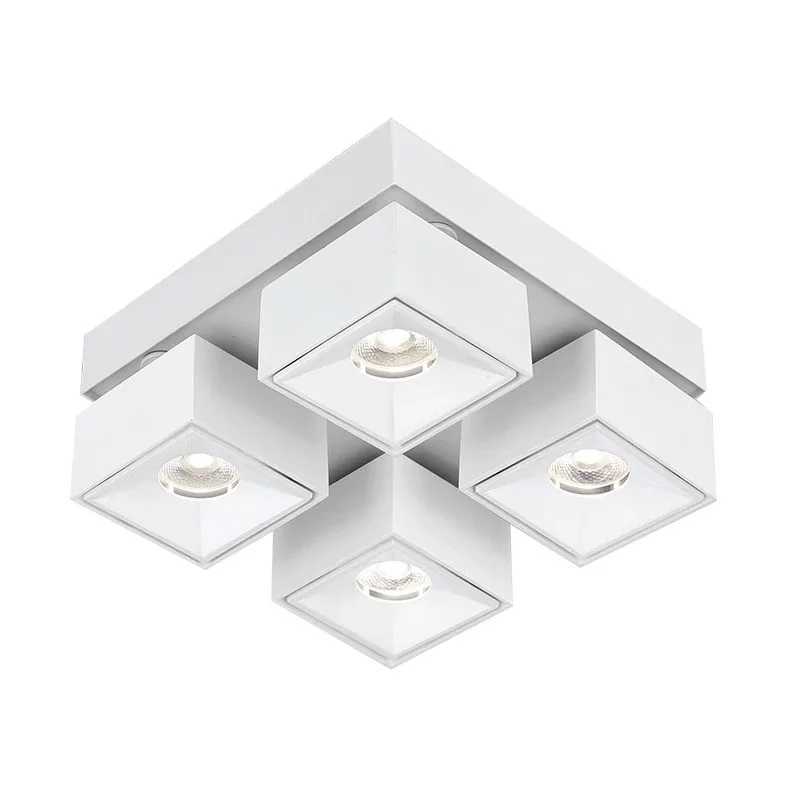 Square LED spotlights 355 adjustable 1-4 heads ceiling lights anti-glare living room hotel office and business lighting 10WXJ2500613