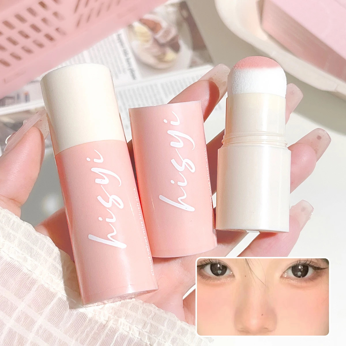 Blush Stick - Waterproof Natural Matte Medium coverage suitable for all skin tones natural saturated pink tone 250614