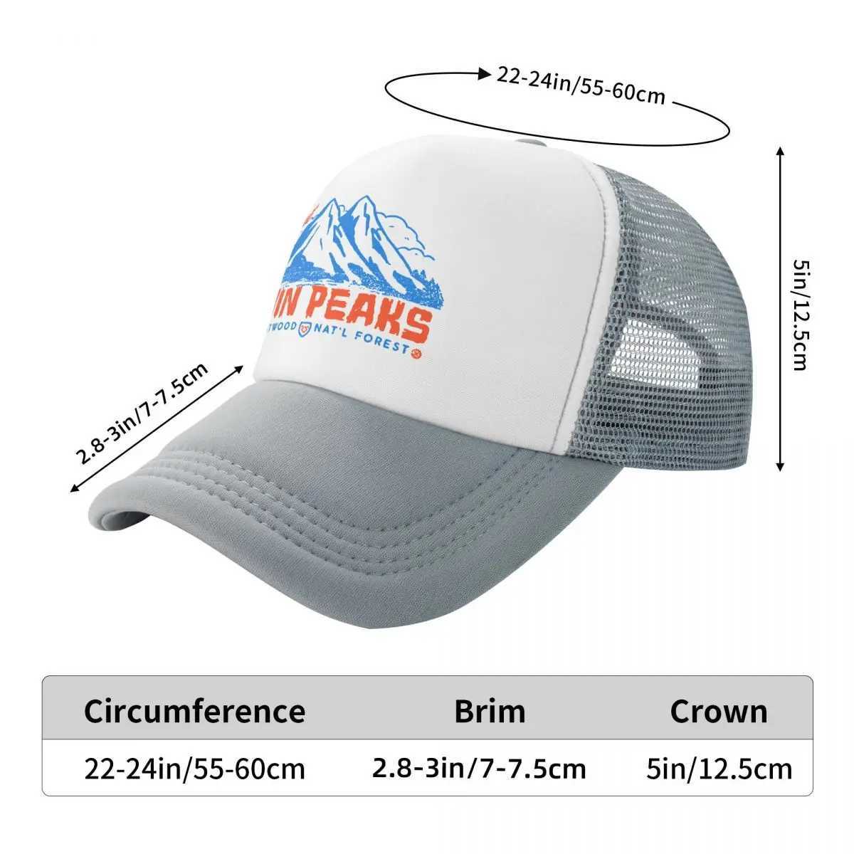 Twin Peaks New Summer Plus Size Streetwear Mesh Baseball Caps Unisex Sport Sun Hat Breathable Polyester Summer Trucker Cap W250614
