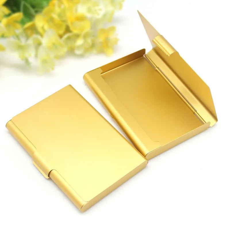 Candy Color Metal Business Card Organizer Box Office Tabletop Name Visiting Holder Case ID Bank Credit Cards Storage Box 250614