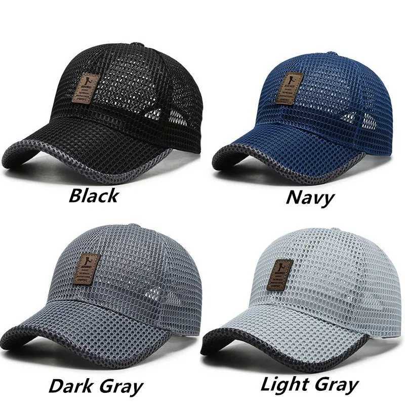Summer Breathable Cool Full Mesh Quick Drying Baseball Cap Men Women Anti-UV Protection Outdoor Tennis Golf Caps Sports Sunhat W250614