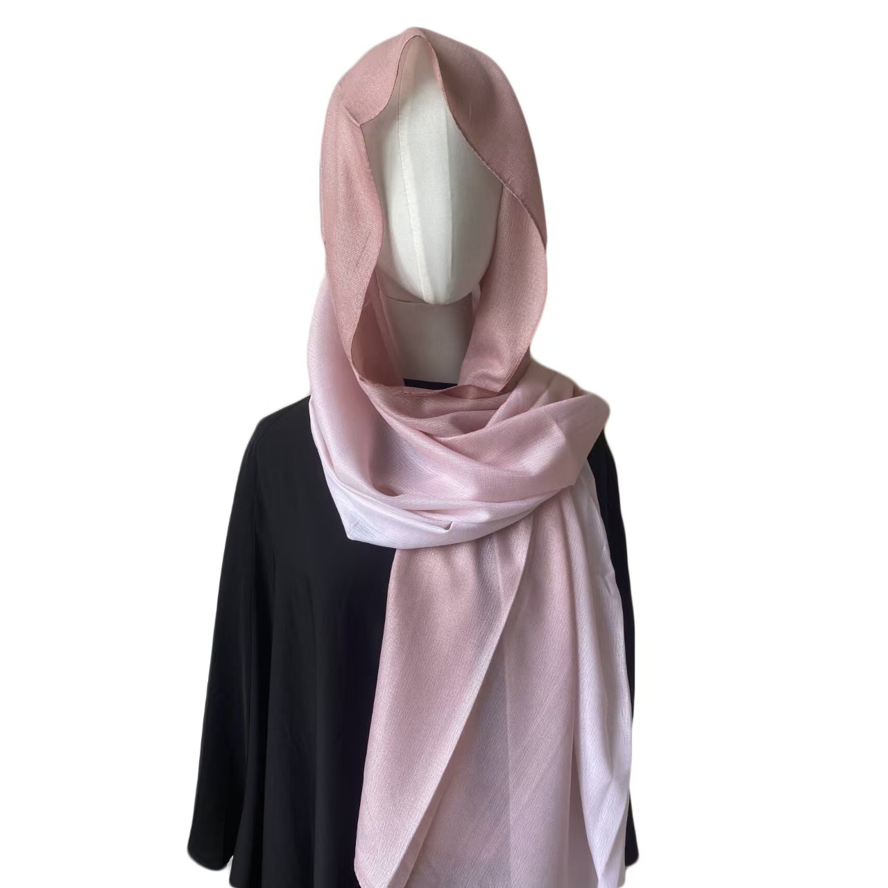 T962 New Gradient Color Hand-painted Silk Scarf Silver Silk Headscarf Shawl Female Scarf Malay Indonesian Long Scarf