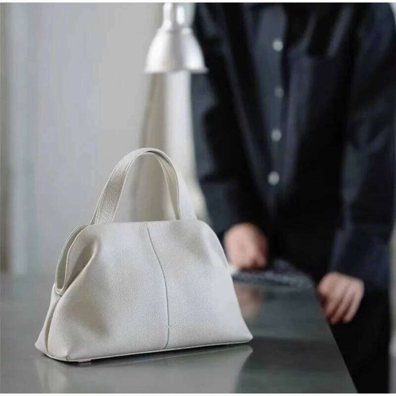 Boston Genuine Pillow Cowhide For Women, 2025 Spring New Simple Style Pebble Pattern Handbag, Ladies Communter Bag Women, Handbag,