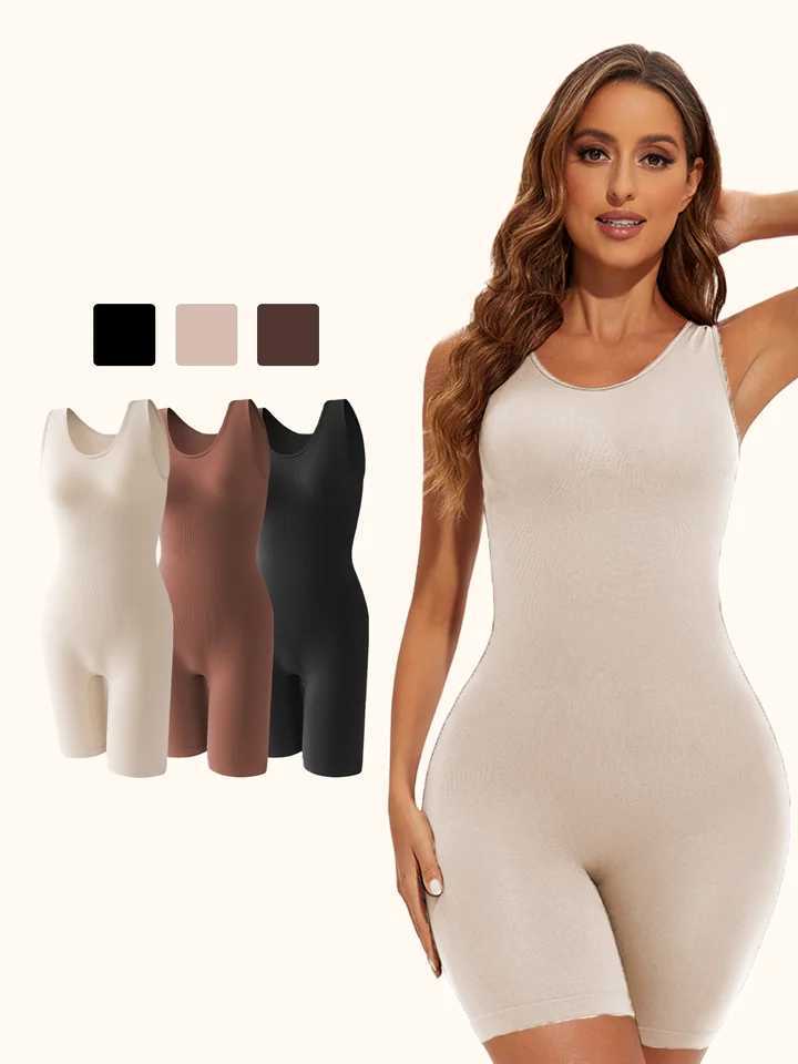 1PC Elastic Shapewear Bodysuits Comfortable Butt Lifter Underwear Bodysuit Waist Body Shaper Wide Shoulder XJ250614