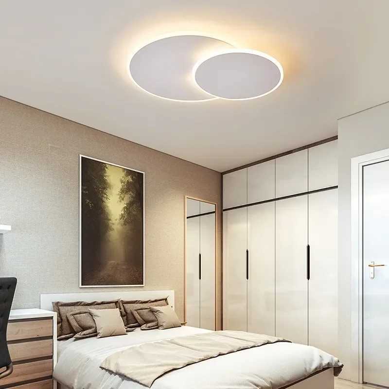 Modern Creative LED Ceiling Lights 2 Circular Living Rooms and Bedrooms Tri Color Lights Ultra-thin Lighting Fixtures XJ2500613