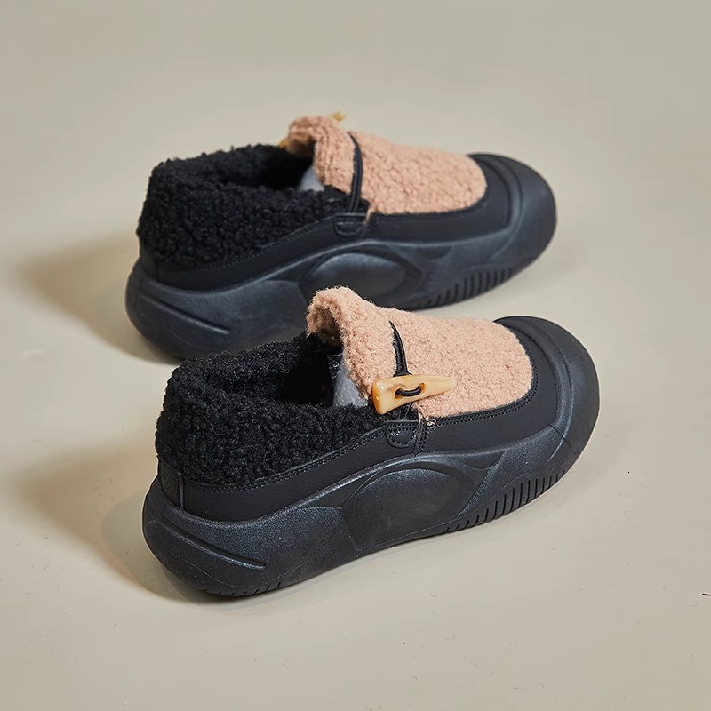 Ddmysports Lamb Wool Furry For Women Winter Outdoor New Platform Thick Sole Casual Sports Bread Warm Cotton Shoes Outdoor Shoes