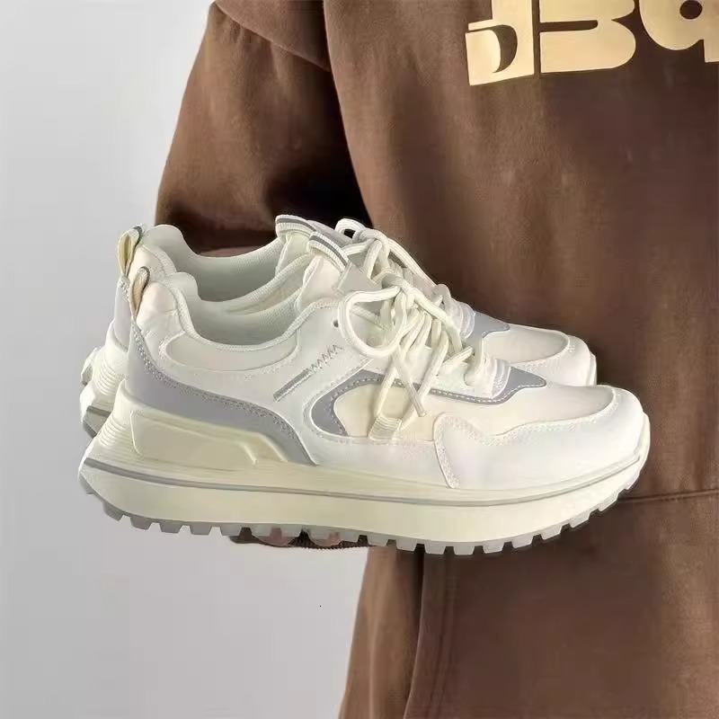 Ddmysports Agan Women Spring Autumn New Korean Trendy Thick Sole College Style Casual Sports Running Shoes Outdoor Shoes