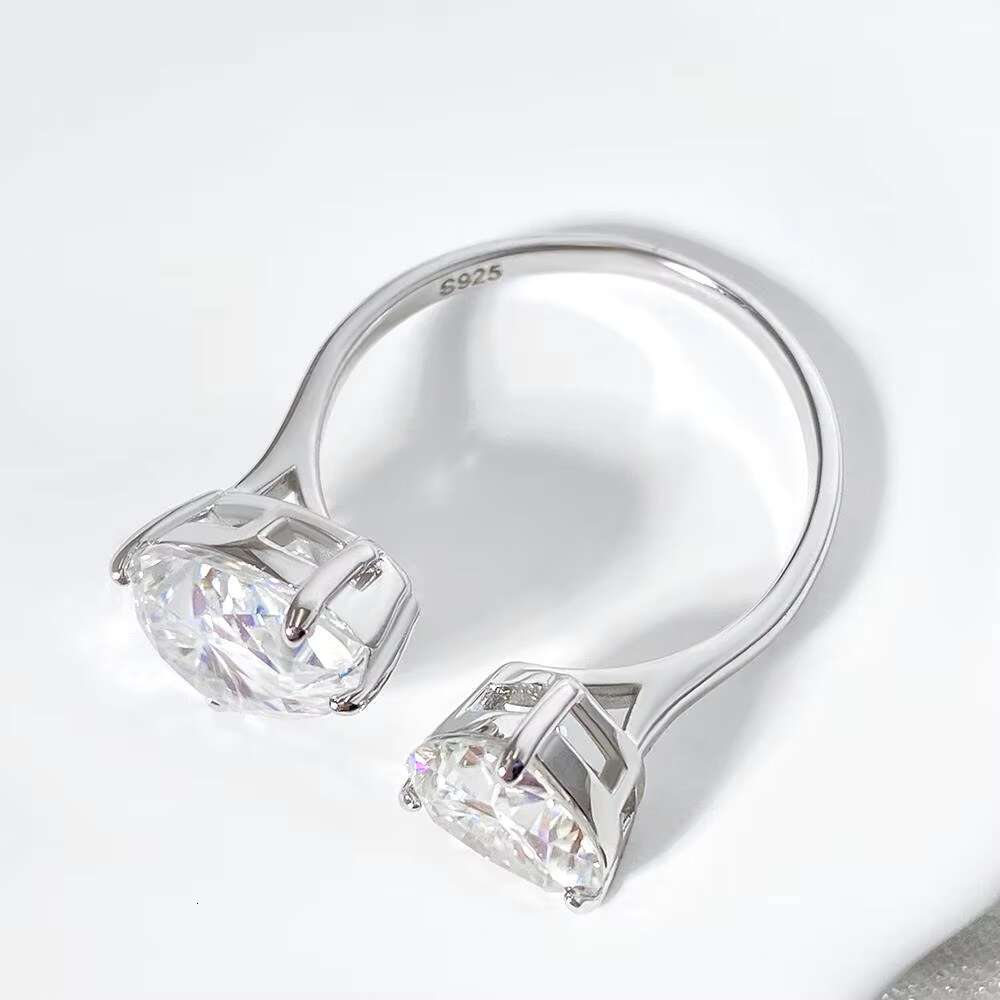 FOXI Valentine Ring Heart Moissanite Diamond Ring 925 Sterling Silver Promise Engagement Wedding Band Rings Party Jewelry Gift