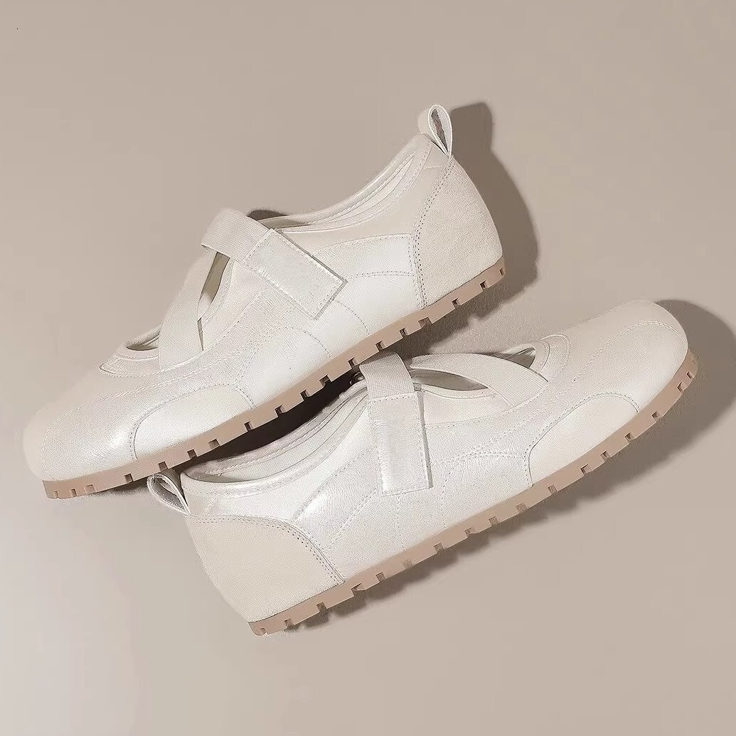 Ddmysports Thin Sole Mary Jane Spring New Solid Color Ballet Versatile Casual Shoes For Women Outdoor Shoes