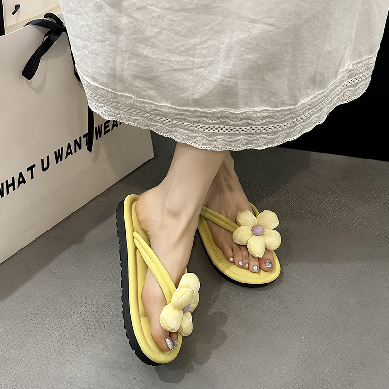 Ddmyoutdoor Trendy Cute Versatile Flat Flip Flops For Women Summer New Style Skirt Matching Non Slip Soft Sole Sandals Outdoor Shoes