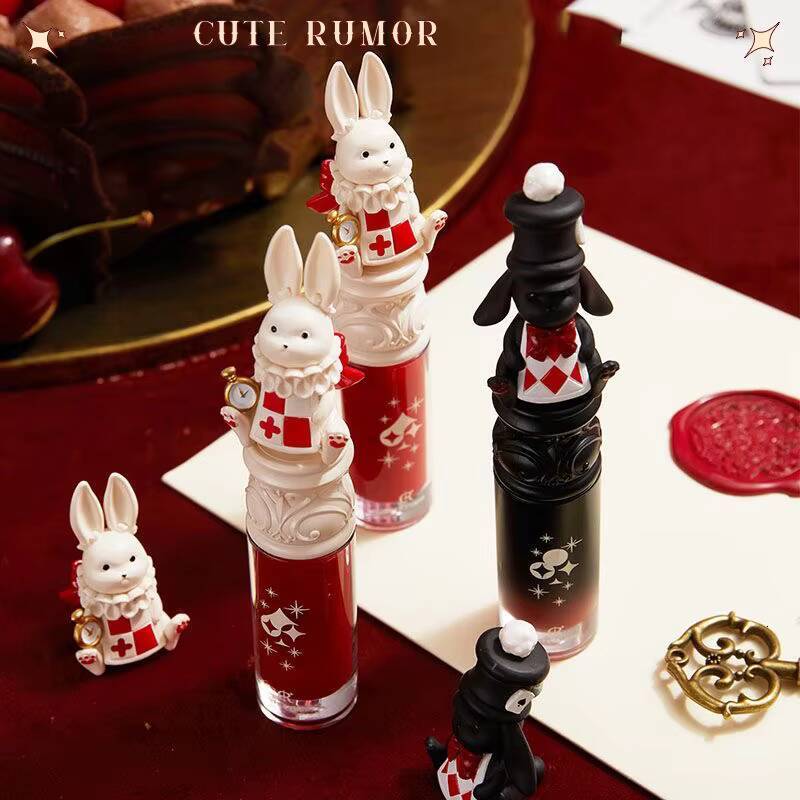 Cute Rumor Matte Velvet Liquid Lipstick Mouth Red Mud Soft Mist Moisturizing and Long lasting Non Staying Cup Lip Gloss happy